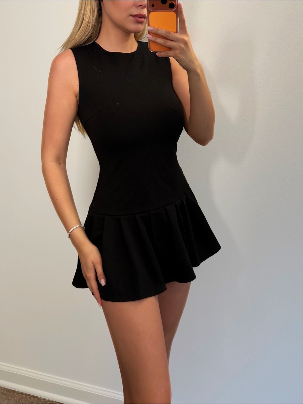 Mango Black Sleeveless Mini Dress